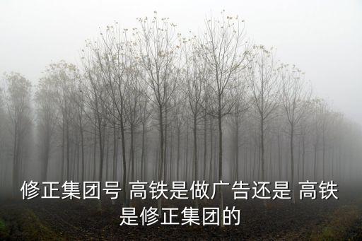 修正集團號 高鐵是做廣告還是 高鐵是修正集團的