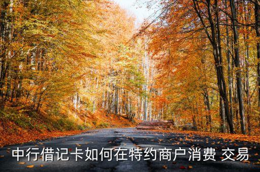 中行借記卡如何在特約商戶消費 交易