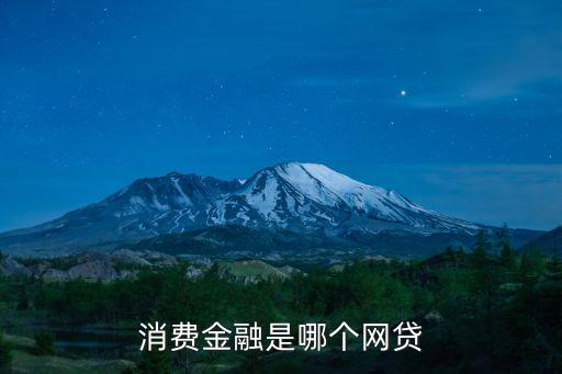 消費金融是哪個網(wǎng)貸