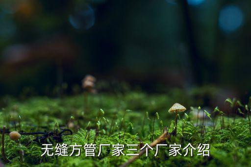 無(wú)縫方管廠家三個(gè)廠家介紹