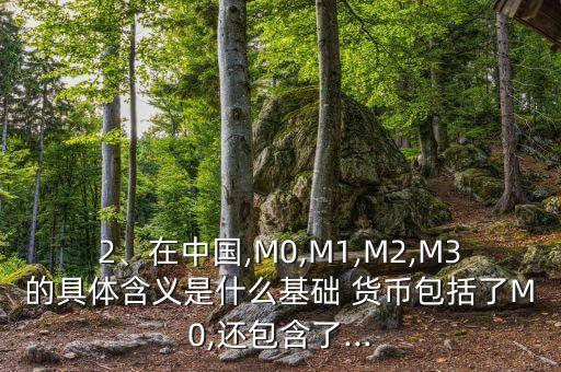 2、在中國,M0,M1,M2,M3的具體含義是什么基礎(chǔ) 貨幣包括了M0,還包含了...