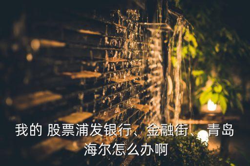我的 股票浦發(fā)銀行、金融街、 青島 海爾怎么辦啊