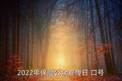 2022年保險(xiǎn)公眾宣傳日 口號(hào)
