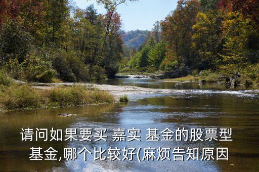 請(qǐng)問(wèn)如果要買 嘉實(shí) 基金的股票型 基金,哪個(gè)比較好(麻煩告知原因