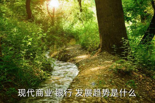 現(xiàn)代商業(yè) 銀行 發(fā)展趨勢是什么