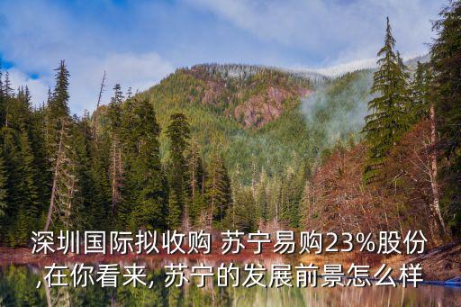 深圳國(guó)際擬收購(gòu) 蘇寧易購(gòu)23%股份,在你看來, 蘇寧的發(fā)展前景怎么樣
