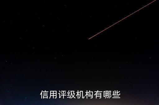 信用評(píng)級(jí)機(jī)構(gòu)有哪些