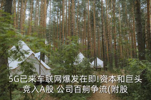 5G已來車聯(lián)網(wǎng)爆發(fā)在即!資本和巨頭競(jìng)?cè)階股 公司百舸爭(zhēng)流(附股