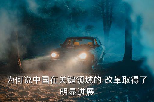 為何說中國在關(guān)鍵領(lǐng)域的 改革取得了明顯進(jìn)展