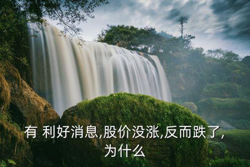 有 利好消息,股價(jià)沒(méi)漲,反而跌了,為什么