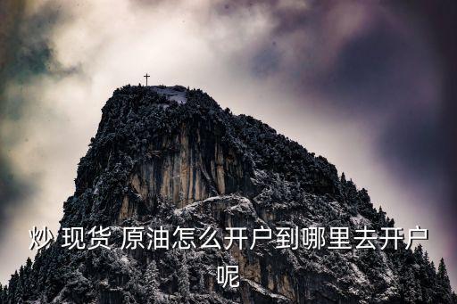 炒 現(xiàn)貨 原油怎么開(kāi)戶到哪里去開(kāi)戶呢
