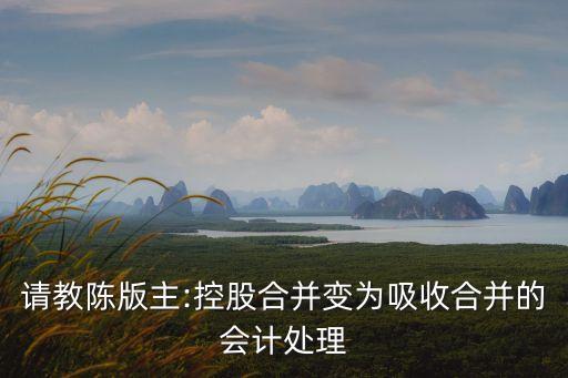 請教陳版主:控股合并變?yōu)槲蘸喜⒌臅?jì)處理