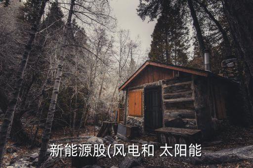 新能源股(風電和 太陽能