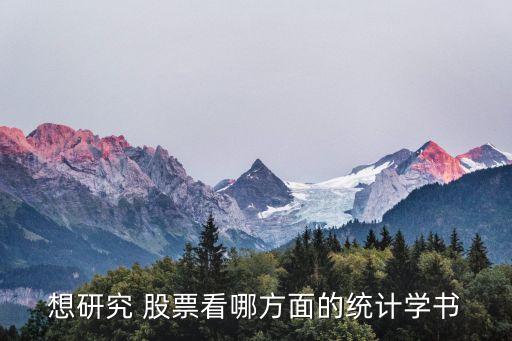 想研究 股票看哪方面的統(tǒng)計學書