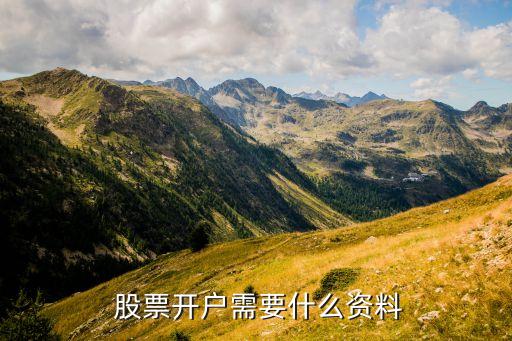  股票開(kāi)戶(hù)需要什么資料