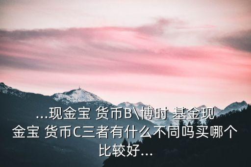 貨幣基金a類和b類的區(qū)別,現金類理財和貨幣基金的區(qū)別