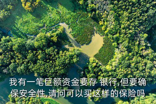 我有一筆巨額資金要存 銀行,但要確保安全性,請(qǐng)問(wèn)可以買(mǎi)這樣的保險(xiǎn)嗎