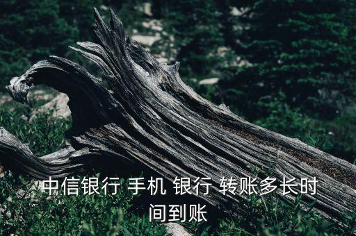 中信銀行手機銀行怎么轉賬