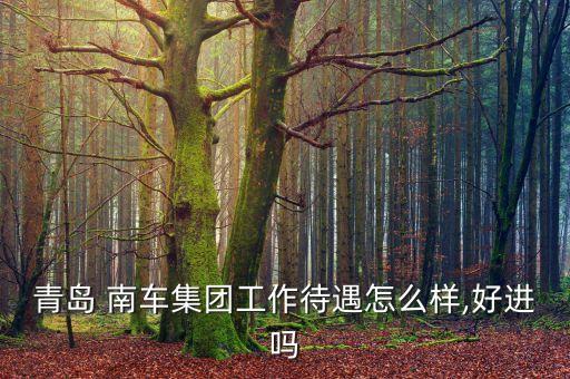 青島 南車(chē)集團(tuán)工作待遇怎么樣,好進(jìn)嗎