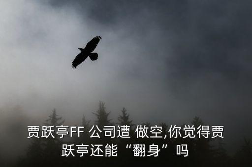 賈躍亭FF 公司遭 做空,你覺(jué)得賈躍亭還能“翻身”嗎