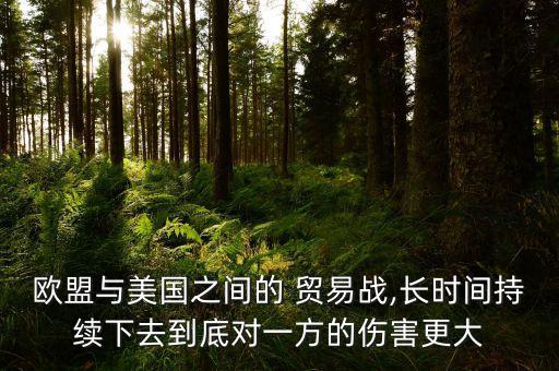 歐盟與美國之間的 貿易戰(zhàn),長時間持續(xù)下去到底對一方的傷害更大