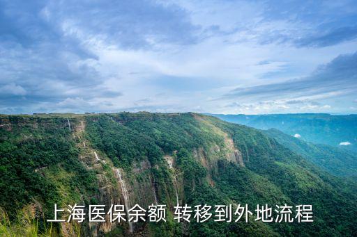  上海醫(yī)保余額 轉移到外地流程