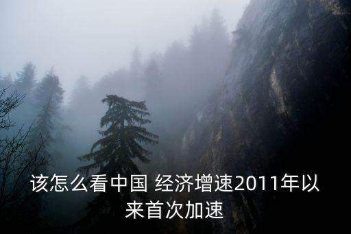 該怎么看中國 經(jīng)濟增速2011年以來首次加速
