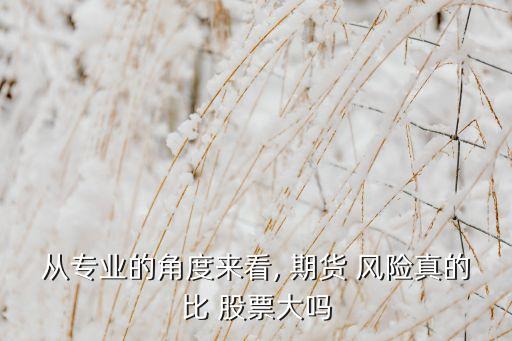 從專(zhuān)業(yè)的角度來(lái)看, 期貨 風(fēng)險(xiǎn)真的比 股票大嗎