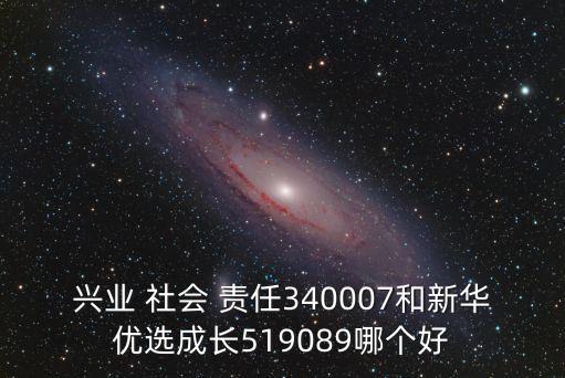 興業(yè) 社會 責任340007和新華優(yōu)選成長519089哪個好