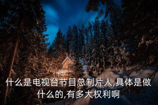 什么是電視臺(tái)節(jié)目總制片人,具體是做什么的,有多大權(quán)利啊