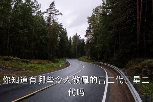你知道有哪些令人敬佩的富二代、星二代嗎