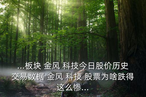 ...板塊 金風 科技今日股價歷史交易數(shù)據(jù) 金風 科技 股票為啥跌得這么慘...