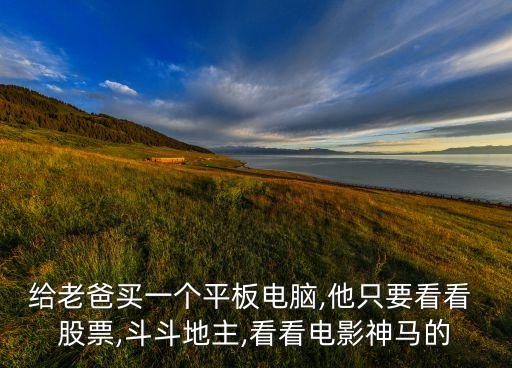 給老爸買(mǎi)一個(gè)平板電腦,他只要看看 股票,斗斗地主,看看電影神馬的