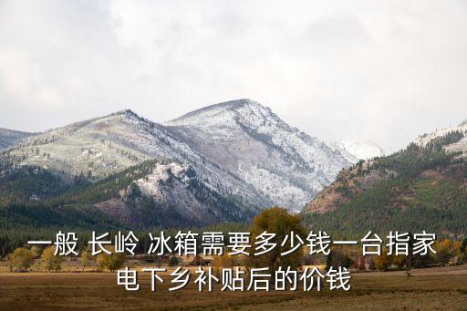 一般 長嶺 冰箱需要多少錢一臺指家電下鄉(xiāng)補(bǔ)貼后的價(jià)錢