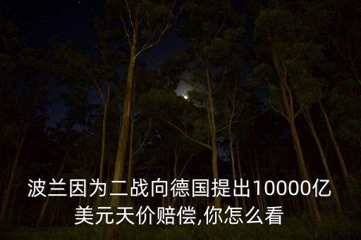 波蘭因?yàn)槎?zhàn)向德國(guó)提出10000億美元天價(jià)賠償,你怎么看