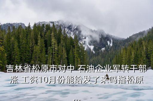 吉林省松原市對(duì)中 石油企業(yè)軍轉(zhuǎn)干部漲 工資10月份能給發(fā)了來嗎指松原...