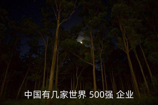 中國(guó)有幾家世界 500強(qiáng) 企業(yè)
