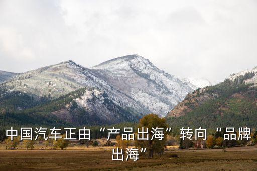 中國汽車正由“產(chǎn)品出?！鞭D(zhuǎn)向“品牌出?！? class=