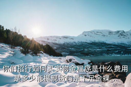 你們招行如何買(mǎi)實(shí)物金程序是什么費(fèi)用是多少能提現(xiàn)貨嗎是千足金裸...
