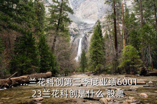 ...蘭花科創(chuàng)第三季度業(yè)績600123蘭花科創(chuàng)是什么 股票