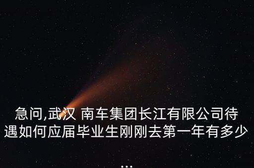 急問,武漢 南車集團長江有限公司待遇如何應屆畢業(yè)生剛剛?cè)サ谝荒暧卸嗌?..