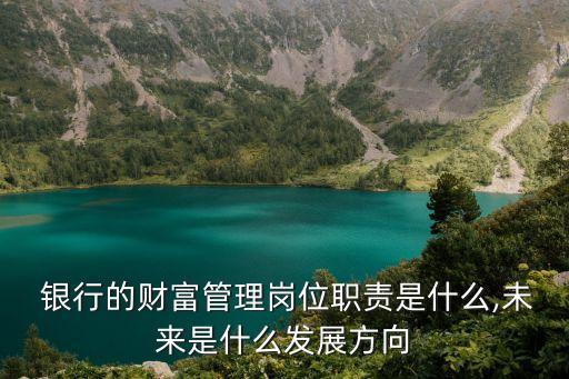  銀行的財(cái)富管理崗位職責(zé)是什么,未來是什么發(fā)展方向