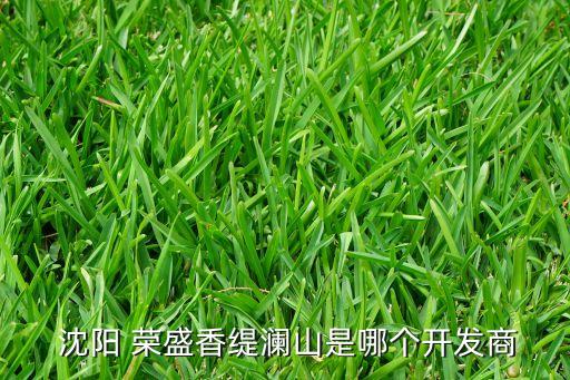  沈陽 榮盛香緹瀾山是哪個開發(fā)商