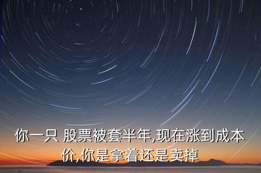 你一只 股票被套半年,現(xiàn)在漲到成本價(jià),你是拿著還是賣掉