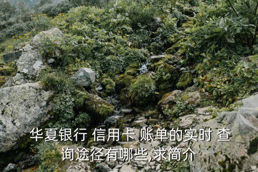 華夏銀行信用卡電子賬單查詢(xún)