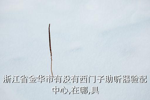 浙江省金華市有沒(méi)有西門子助聽(tīng)器驗(yàn)配中心,在哪,具
