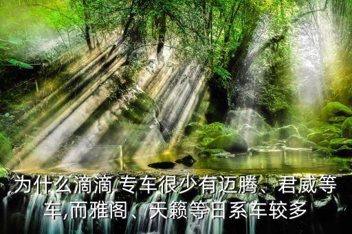 為什么滴滴 專車很少有邁騰、君威等車,而雅閣、天籟等日系車較多