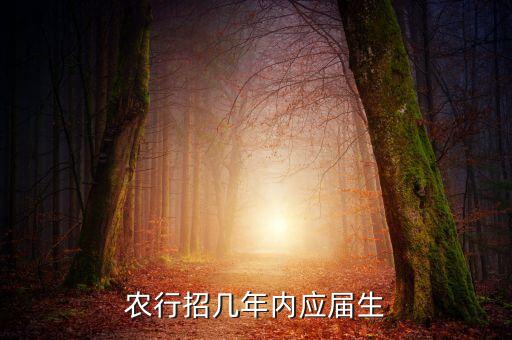 農(nóng)行招幾年內(nèi)應屆生