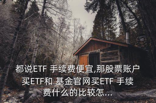 都說ETF 手續(xù)費(fèi)便宜,那股票賬戶買ETF和 基金官網(wǎng)買ETF 手續(xù)費(fèi)什么的比較怎...