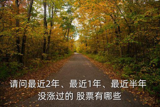 請問最近2年、最近1年、最近半年 沒漲過的 股票有哪些